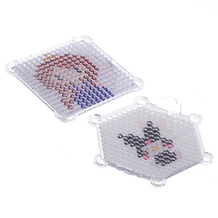 Aquamosaic "Make a keychain", for a girl, 2 basics, 24 stencils, 2400 balls-14