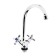 Kitchen mixer Zein Z3101, two -wound, high spout, chrome