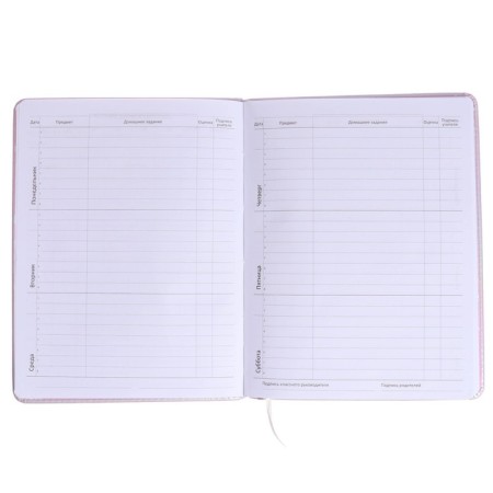 Universal Diary 1-11 class Hello Cutie. DOG, firm covering with foam rubber, artificial leather, liesse, block 80 g/m2-6