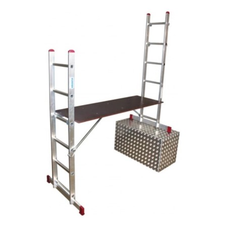 STARTIONS STARTIONS KRAUSE CORDA, aluminum, working height 2.95-3.75 m, 2x6 steps-2