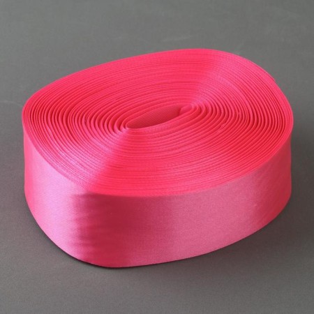 Satin ribbon, 50 mm × 100 ± 5 m, bright pink color-1