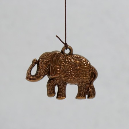 Wind Music Metal "Elephants and Necklace" 5 bells 58 cm-3