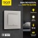 Tot Matte Glass switch, 10 a, 1 cl., With backlight, hidden, glass, white