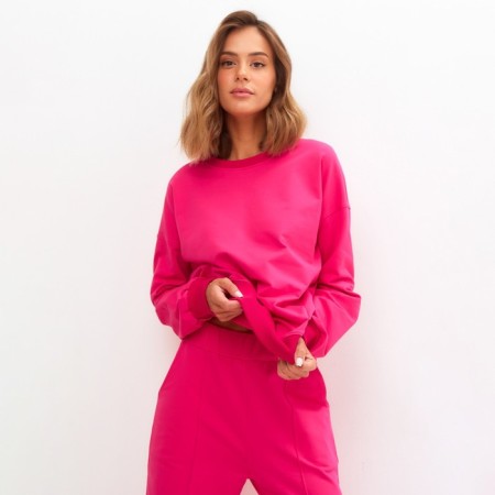 Female set (sweatshirt/pants), fuchsia color, size 42-2