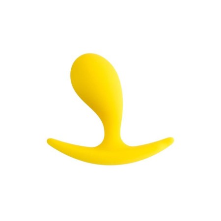 Anal plug Blob, silicone, yellow color, 5.5 cm, d = 2.1 cm-2