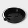 A plastic disposable lid for a glass with a pet and valve, black, 9 cm, 50 pcs/un