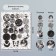 Decor for creativity cardboard "Chips and buttons. Black" 24 pcs 13x16.5 cm