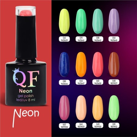 Neon nail polish gel, 3 phase, 8 ml, led/uv, pink color (65)-5