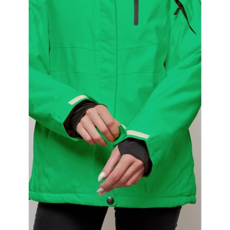 Ski jacket women's winter, size 42, green color-4