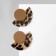 Earrings Plastic "Tanzania" semicircle beige leopard, colored