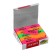 Davente neon eraser, synthetics, 56 x 19 x 9 mm, rectangular, mix x 4 colors, cardboard box