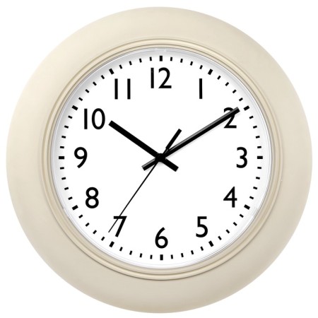 Watch Wall Interior "Classics", silent, D-30.5 cm, beige matte body