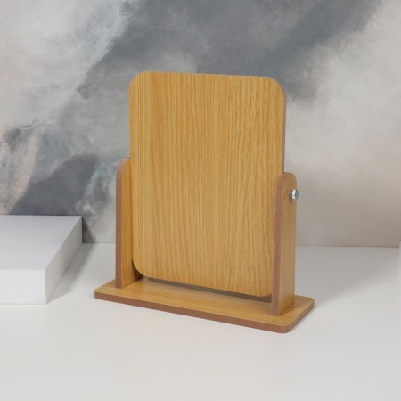 Desktop mirror, mirror surface 17 x 22 cm, beige color-4