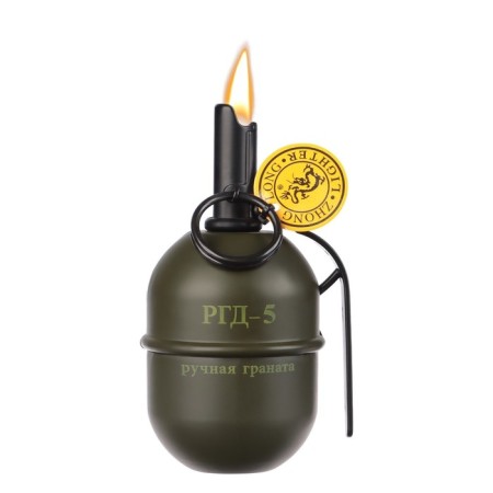 Gas lighter with an ashtray "grenade"-1