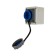 Wall moisture -waterproof socket with a lid 16 a, 2p+re, IP68 Rexant
