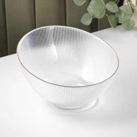 Glass salad "Orion", 1.7 l, d = 22 cm, the color is transparent-1