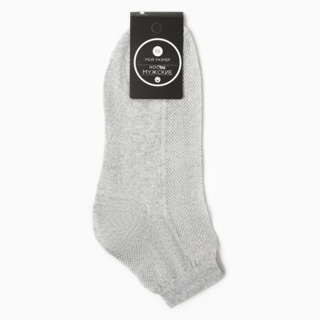 Socks men's grid, gray color, size 25-2