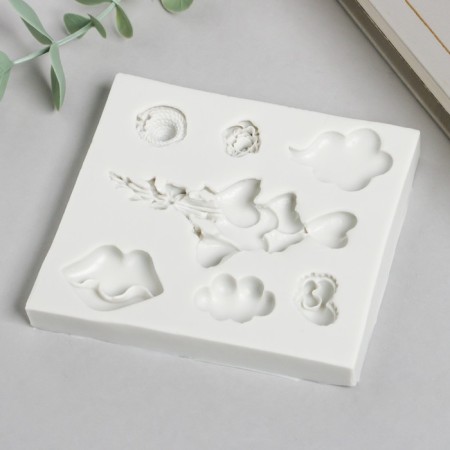 Mold Silicon "Love Fleur" 7 items 1.2x9.8x10 cm-1