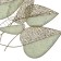 Wall metal decor "leaves" white with gold 65x8x112 cm