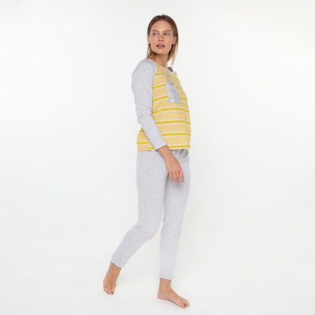 Homemade kit (longshilly/pants), yellow color, size 44-1