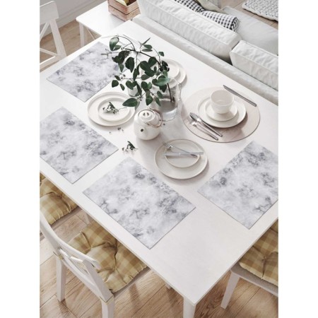 A set of napkins for setting the table "Monochrome marble", rectangular, size 32x46 cm, 4 pcs