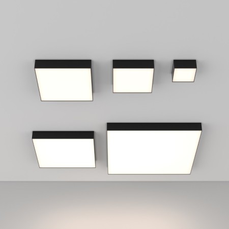 Technical C032CL-45W4K-SQ-B, LED, 45W ceiling lamp, 45W, 40x40x6 cm, 3010lm, black color is black-3
