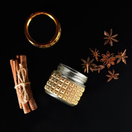 Glass jar for spices "Gold", 100 ml, 5.7 × 5.5, gold color-7