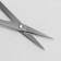 Scissors are manicure, with a cap-drop, straight, 9.6 cm, silver/gray color