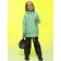 Sweatshirt for girls, height 116 cm, olive color