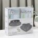 Ceramic dining room "Marbl", 2 items: salad bowl 150 ml, dish 16.5 × 17 × 2 cm, white color