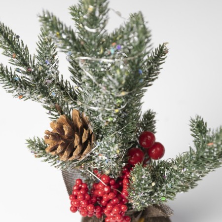LED figure “Christmas tree with berries and cones”, 11.5 × 27 × 7.5 cm, plastic, batteries CR2032x2, glow warm white-2