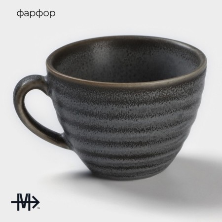 Porcelain cup Magistro Urban, 200 ml, gray color-1