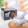 A mortar with a pestle is average, 130 ml, 5.5 cm, white marble
