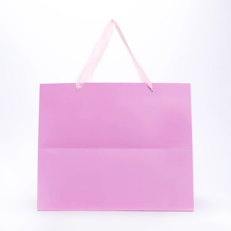 Gift package with a wide bottom of 35 x 29 x 28 cm, pink-1