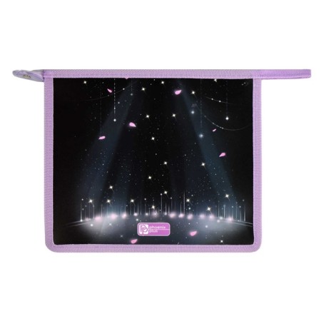 Folder for notebooks A5, 233 x 200 x 40 mm, lightning from above, plastic/textiles, Phoenix "Princess Ballerina"-3