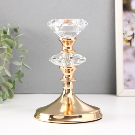 Summary metal per 1 candle d = 4 cm "Vazir" gold 11x11x16.5 cm-1