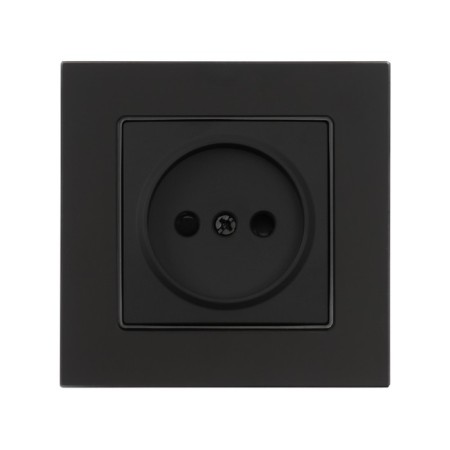 Single Tot Matte Glass, 10 A, hidden, without salary, glass, black-2