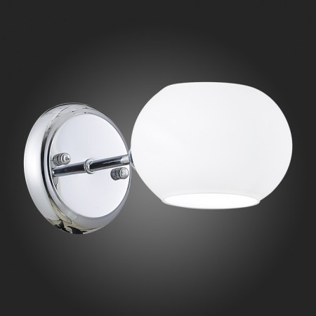 Wall lamp EVOLUCE. Sle104301-01. Lanta. 1x40 W, E14, 14x12 cm, color chromium-2