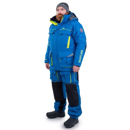 Fishing costume Grayling Kamchatka, size 60-62, height 170-176 cm, dark blue color, lime