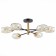 Ceiling EVOLUCE lamp. Sle155502-06. Gloa. 6x40 watts, E14, 68x68x22 cm, black color, brass
