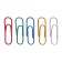 Square crossbreaker with a magnet is transparent plastic, colored paper clips 100 pieces