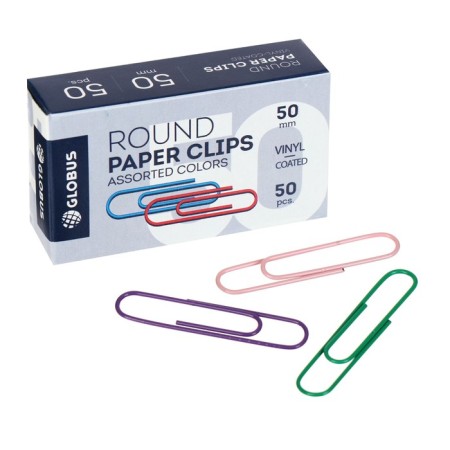 Office clips Globus, 50 pcs., 50 mm, color-4
