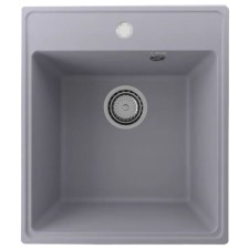 Мойка кухонная кварцевая Ulgran Quartz Forte 425, 425х485 мм, цвет 05 бетон