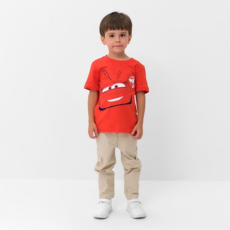 Children's T-shirt Disney "Lightning", height 98-104 (30), red-1