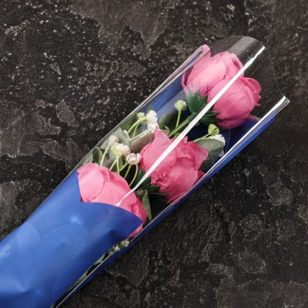Packet of flowers, "confidence", 12.5+4x45 cm, blue-1