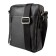 Male bag, lightning department, 2 outer pockets, adjustable belt, black color