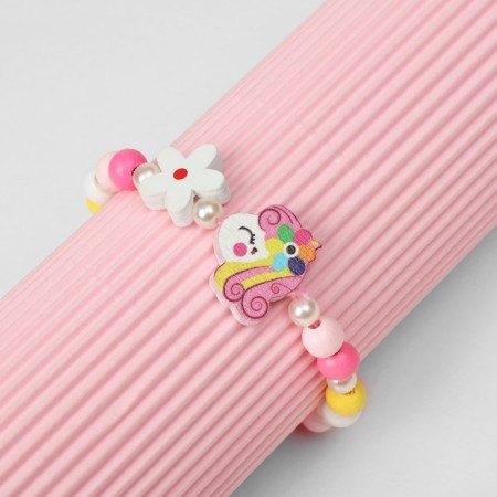 Bracelet Children's "Choselka" Unicorood with a flower, color