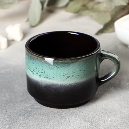Porcelain cup Verde Notte, 200 ml
