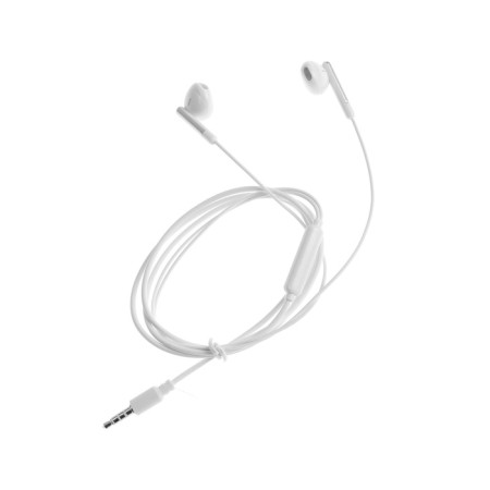 R-8 headphones, wired, inserts, microphone, 1 m, jack 3.5 mm, white-1