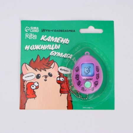 Game "Stone, scissors, paper", hedgehog, on the blister-5